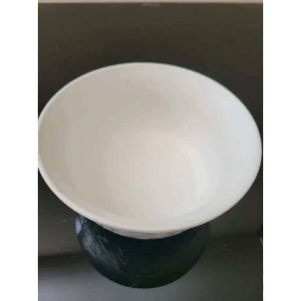 Gibson Elite Pasta Bowl Adults 6in White Raised Floral Elegance Ceramic Bowl